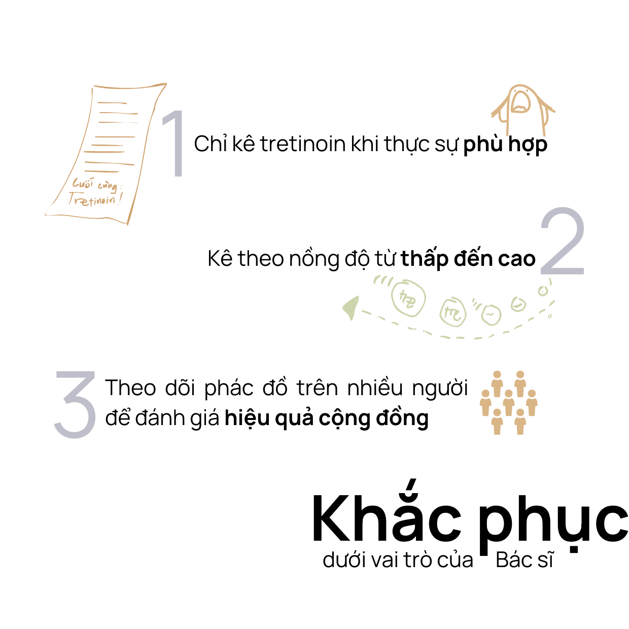 khắc phục tác dụng phụ của tretinoin dưới vai trò của bác sĩ