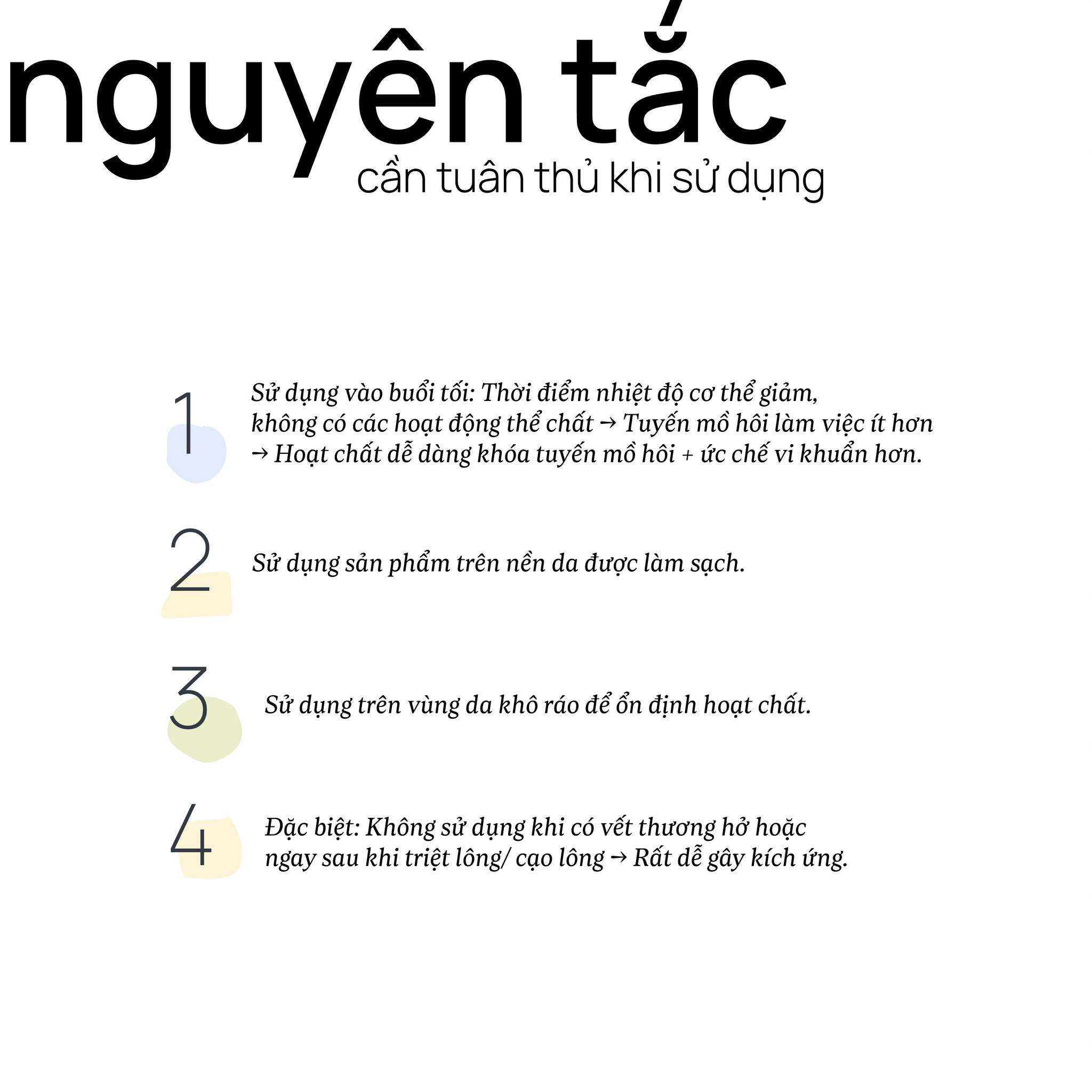 Nguyên tắc cần tuân thủ khi sử dụng chất khử mùi