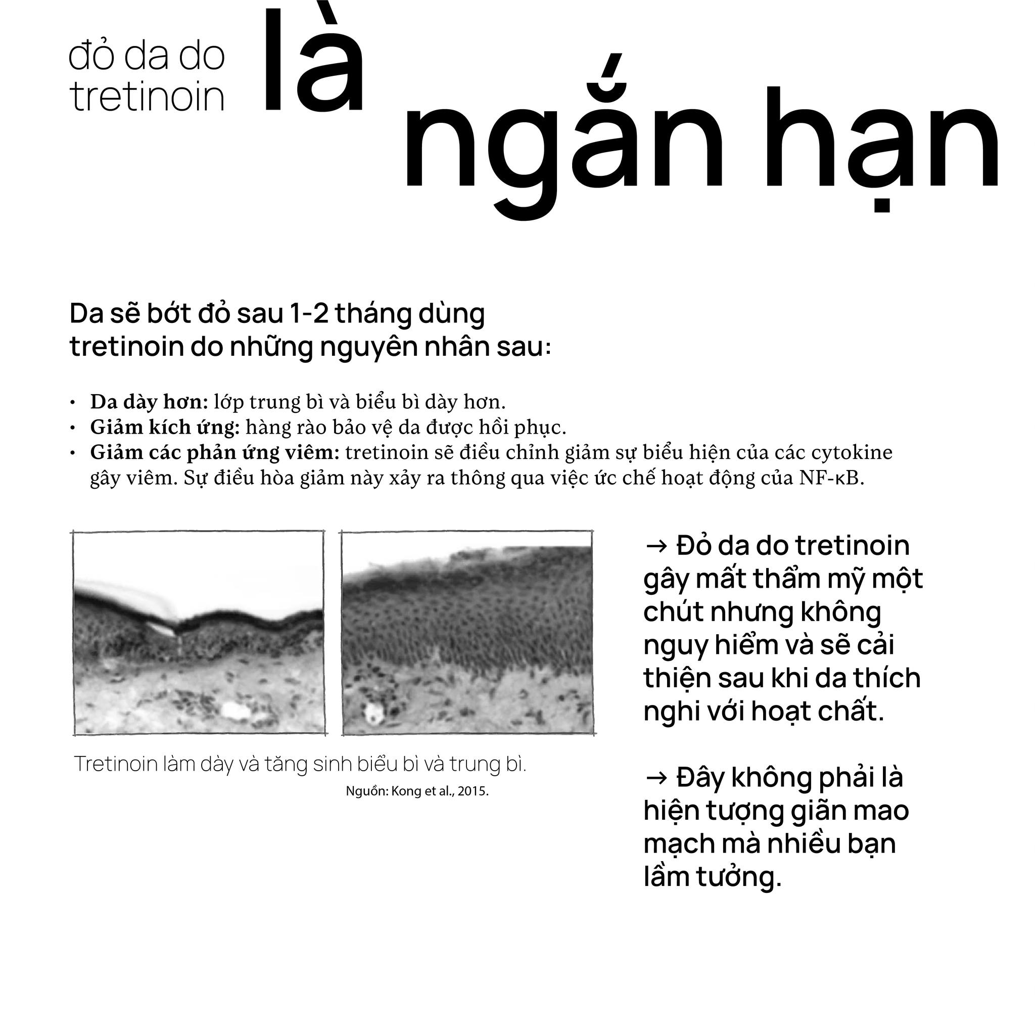 Đỏ da do tretinoin chỉ là ngắn hạn