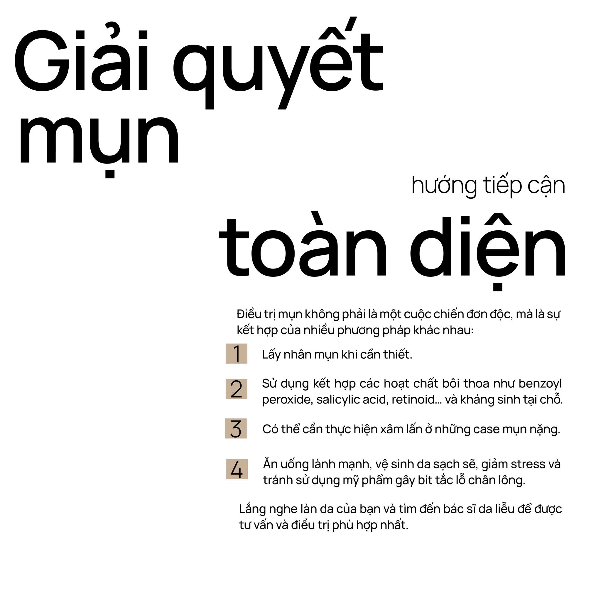 Giải quyết mụn: Hướng tiếp cận toàn diện